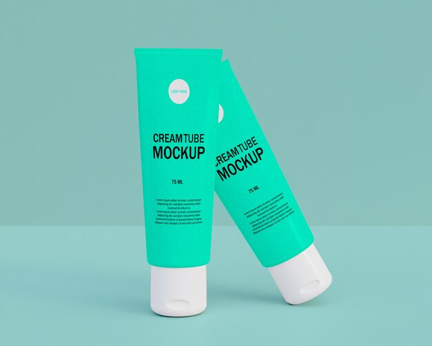 Cosmetische crème tube mockup