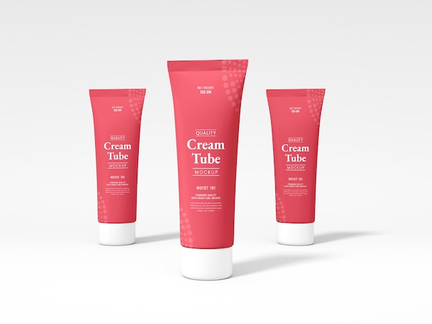 Cosmetische crème tube verpakkingsmodel