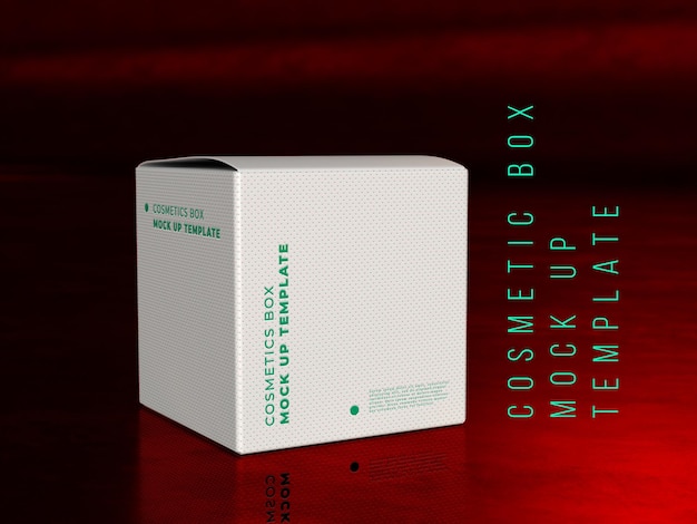 PSD cosmetische doos mockup sjabloon klassiek helder ontwerp