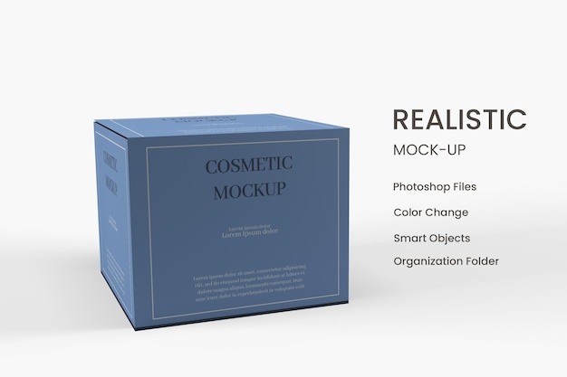 Cosmetische doos verpakking mockup-ontwerp