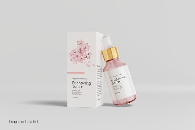 Cosmetische druppelflesje mockup