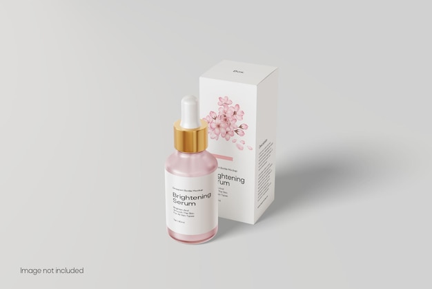 PSD cosmetische druppelflesje mockup