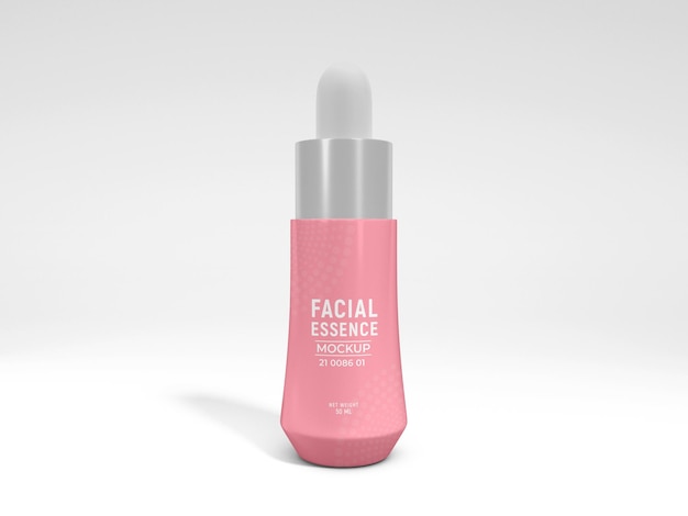 Cosmetische facial essence cream container branding mockup