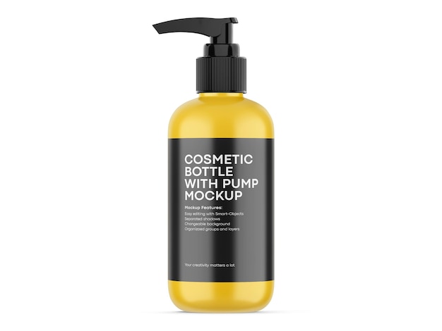 Cosmetische fles met pomp mockup