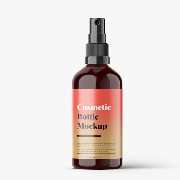 Cosmetische fles mockup premium sjabloon