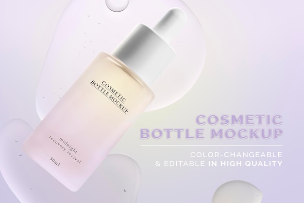 Cosmetische fles mockup psd klaar voor gebruik