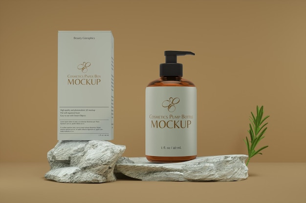 Cosmetische fles mockup