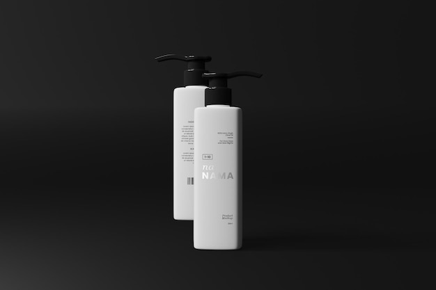 PSD cosmetische fles ontwerp mockup