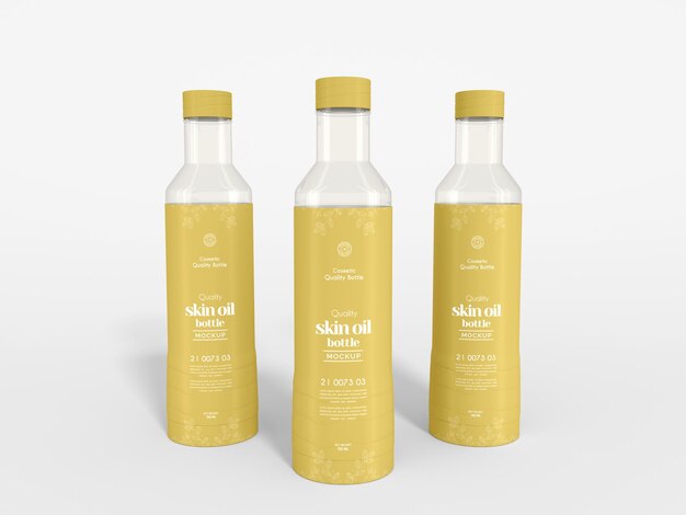 Cosmetische huidolieflesverpakkingsmodel