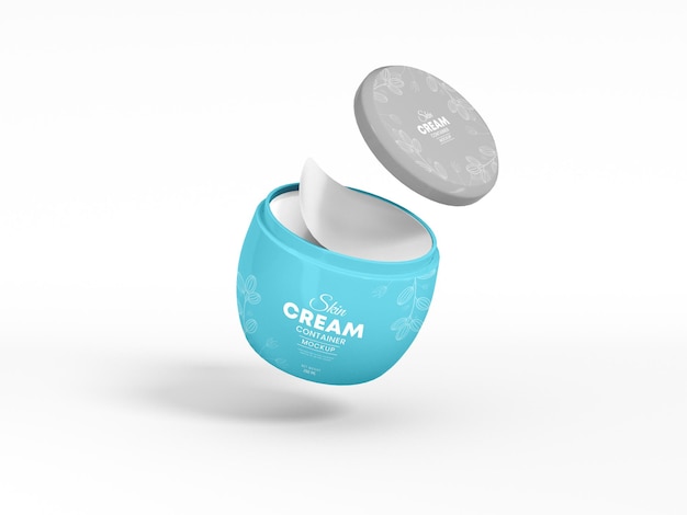 Cosmetische huidverzorging crème container mockup