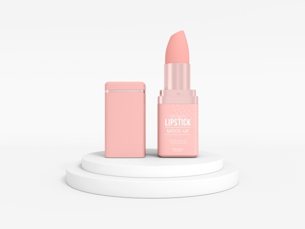 Cosmetische lippenstift branding mockup