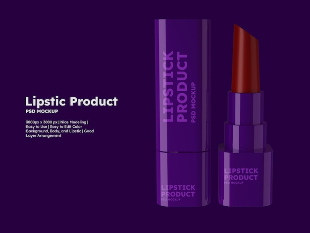 Cosmetische lippenstift mockup