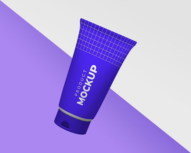 PSD cosmetische lotion buis mockup ontwerp