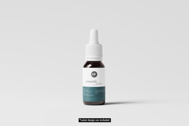 PSD cosmetische mockup set met een pump bottle een spray bottle en een dropper bottle