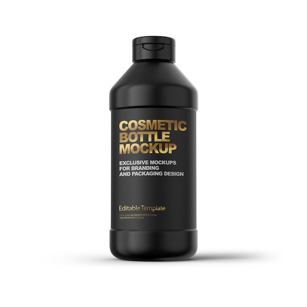 Cosmetische plastic fles mockup