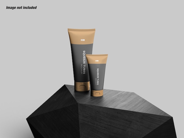 Cosmetische set knijpbuizen mockup