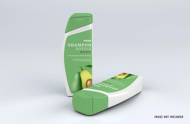 Cosmetische shampoofles mockup-sjabloon