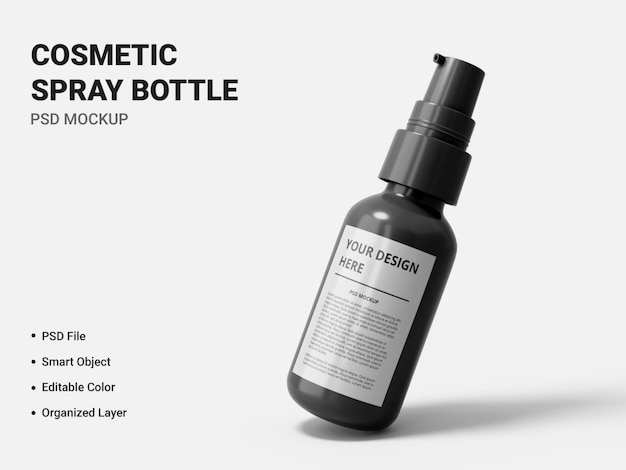 Cosmetische spray fles mockup ontwerp geïsoleerd