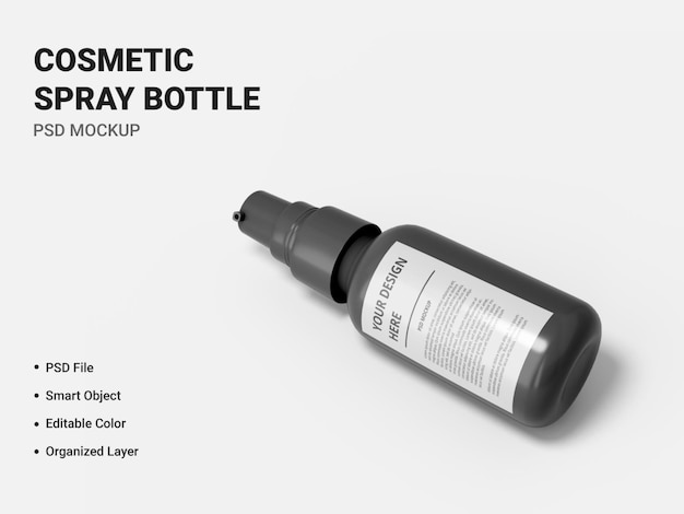 Cosmetische spray fles mockup ontwerp geïsoleerd