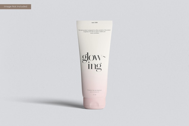 Cosmetische tube mockup vooraanzicht
