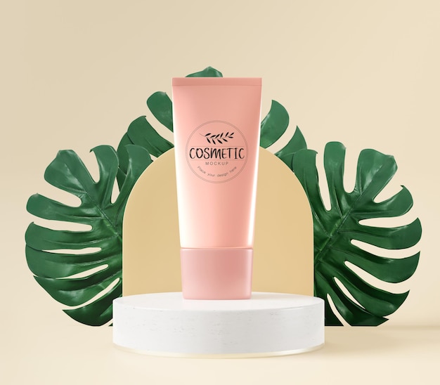 Cosmetische verpakking mockup