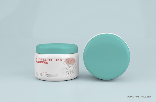 Cosmetische zalfpot mockup sjabloon