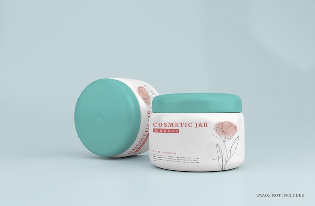 Cosmetische zalfpot mockup sjabloon