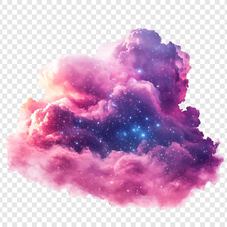 PSD 宇宙の雲 ピンクと紫の色の夢のような星雲