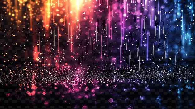 PSD cosmic glowing supernova rain with exploding stars and multi png neon light effect y2k collection