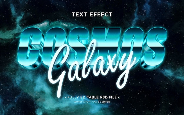 PSD cosmic text effect