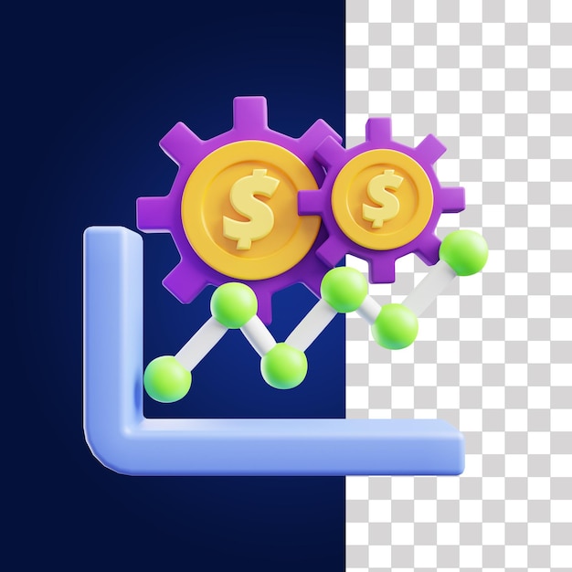 PSD cost management 3d icon 2