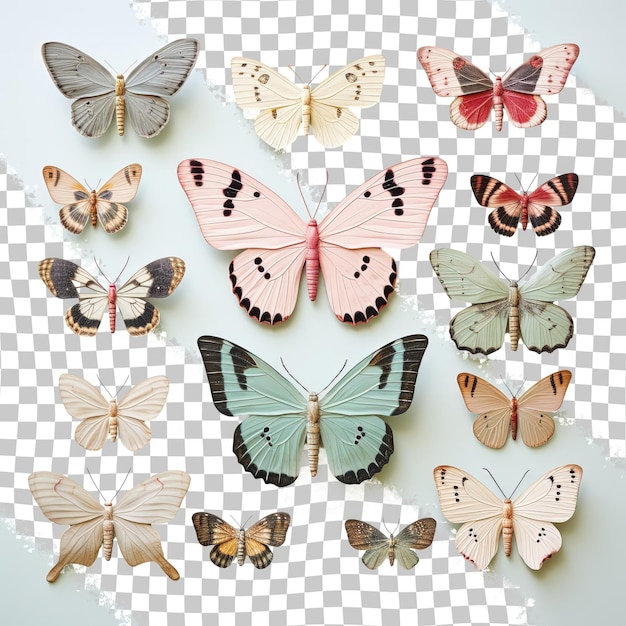 PSD costa rican moths transparent background