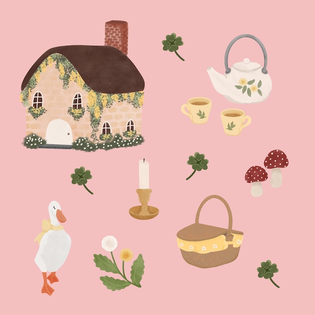 코테지코어 (Cottage Cottage) 의 일러스트레이션