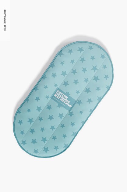 cotton baby changing mat mockup, top view