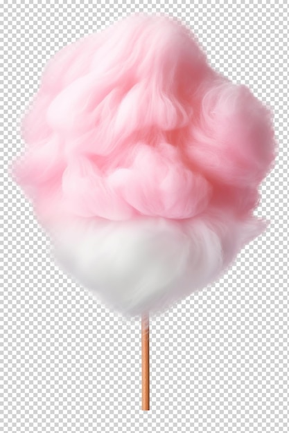 Cotton candy Cut out on transparent