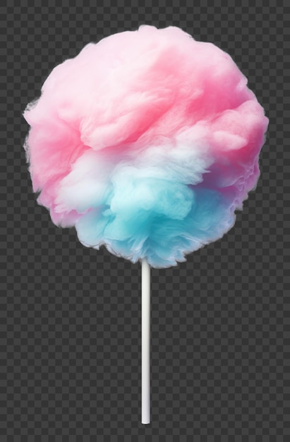 PSD cotton candy isolated on transparent background