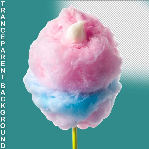 PSD cotton candy on white background