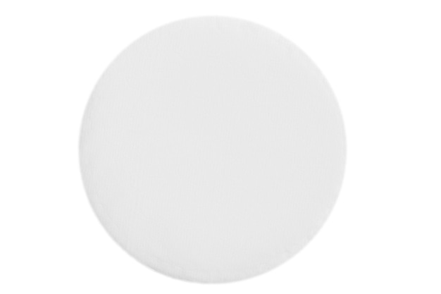 cotton round cosmetic sponge on a blank background