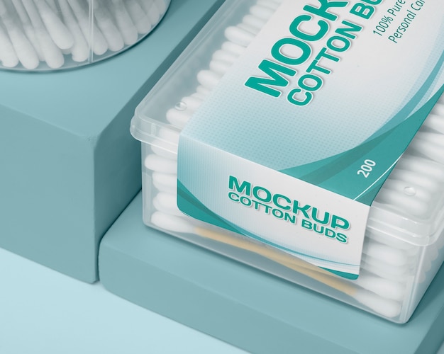 cotton swabs packaging mockup