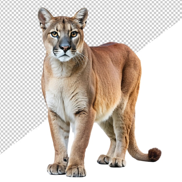 Puma su uno sfondo trasparente