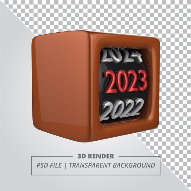 PSD countdown new year 2023 box