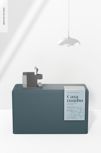 Counter Sign Mockup, with Lamp