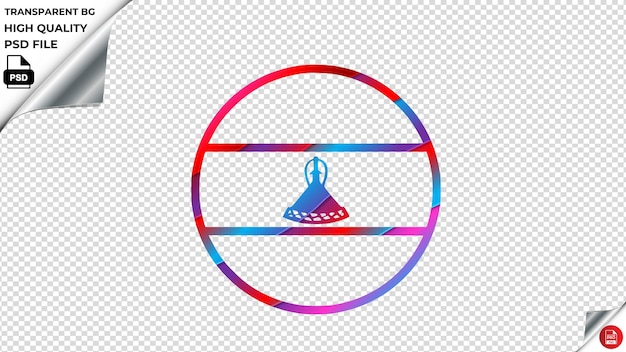 PSD country flag lesotho vector icon red blue purple ribbon psd transparent