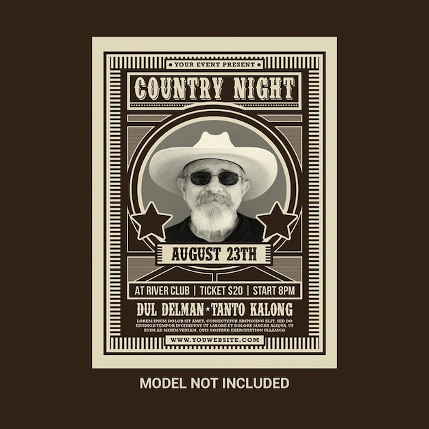 PSD country music night flyer