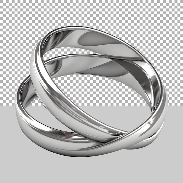 PSD couple ring on transparent background ai generated