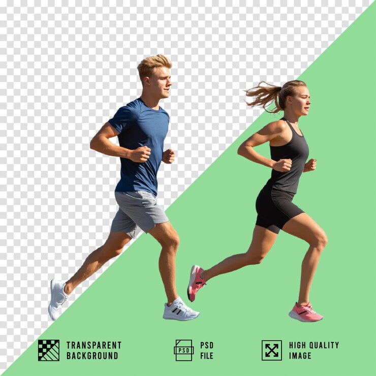 PSD couple running together
