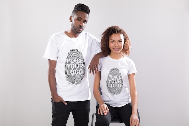 PSD couple tshirt mockup