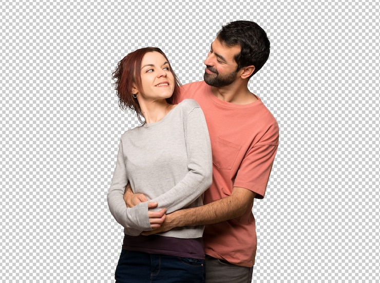 PSD couple in valentine day hugging