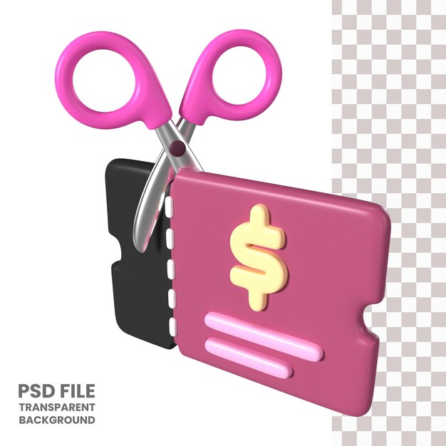 Coupon 3d illustration icon