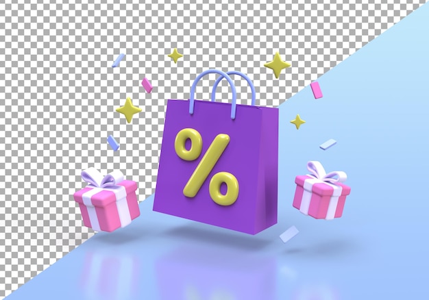 Coupon met een percentageteken voor een koopje online business idee concept achtergrond